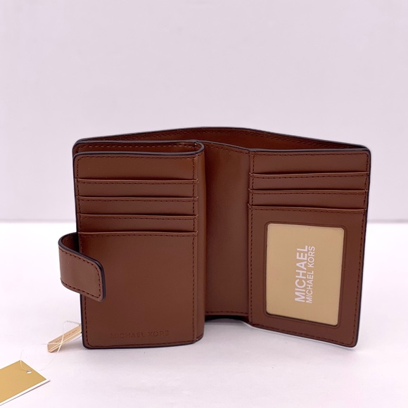 Michael Kors Jet Set Travel Medium Bifold Wallet Brown - Picture 4 of 13